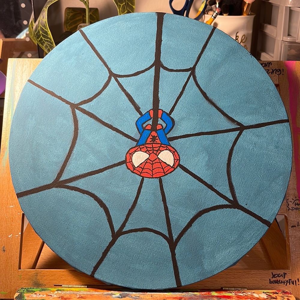 Spiderman Acrylic Painting